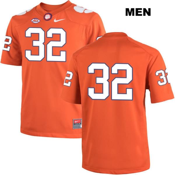 Men's Clemson Tigers #32 Kyle Cote Stitched Orange Authentic Nike No Name NCAA College Football Jersey YTD5446FN